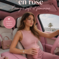 Voiture personnalisée dans un style doux et féminin