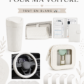 Accessoires pratiques et élégants pour une voiture blanche.