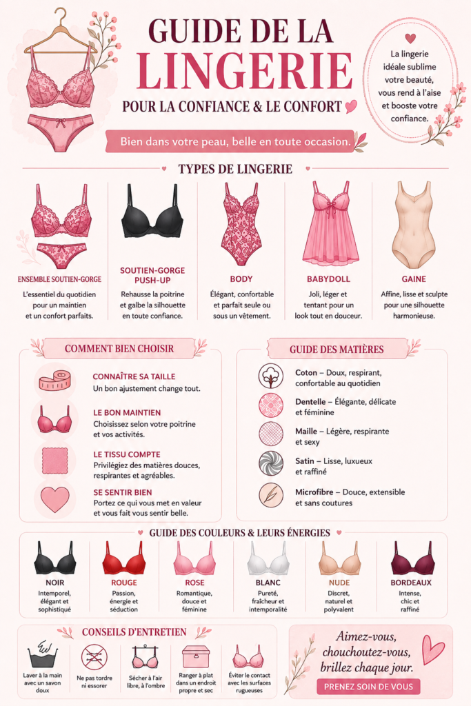 Femme se regardant dans le miroir en portant une lingerie élégante