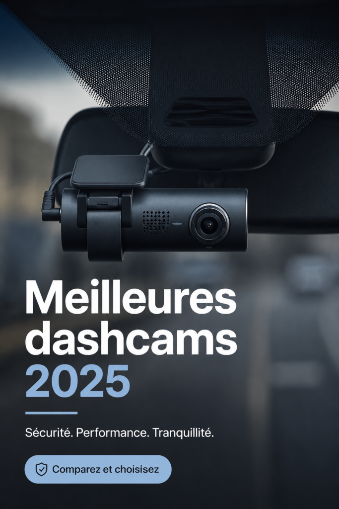Dash cam installée dans une voiture, améliorant la sécurité routière.