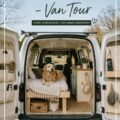 Un Nissan NV200 aménagé pour un voyage en pleine nature, prêt pour l'aventure.