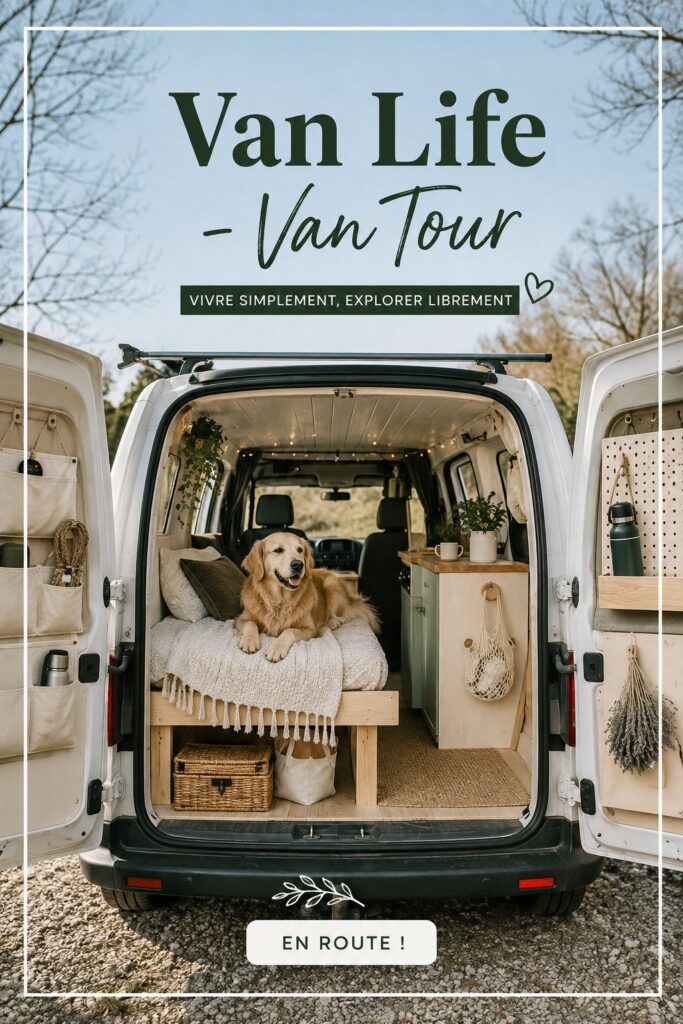 Un Nissan NV200 aménagé pour un voyage en pleine nature, prêt pour l'aventure.