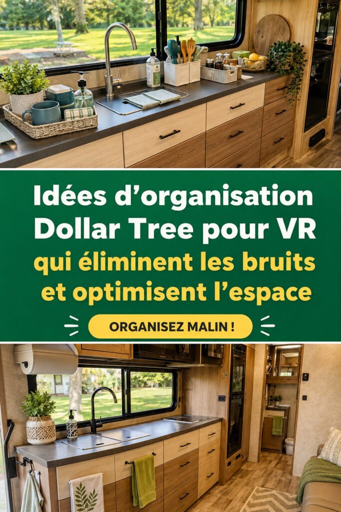Un camping-car bien organisé avec des placards ajustés pour maximiser l'espace