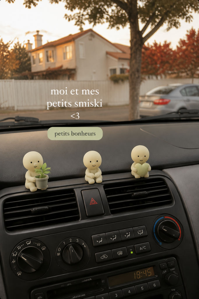 Une voiture personnalisée avec des accessoires élégants et colorés.