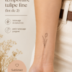 Tatouage temporaire tulipe sur un poignet élégant
