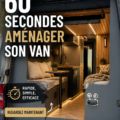 Van transformé en espace confortable et luxueux par des accessoires pratiques.