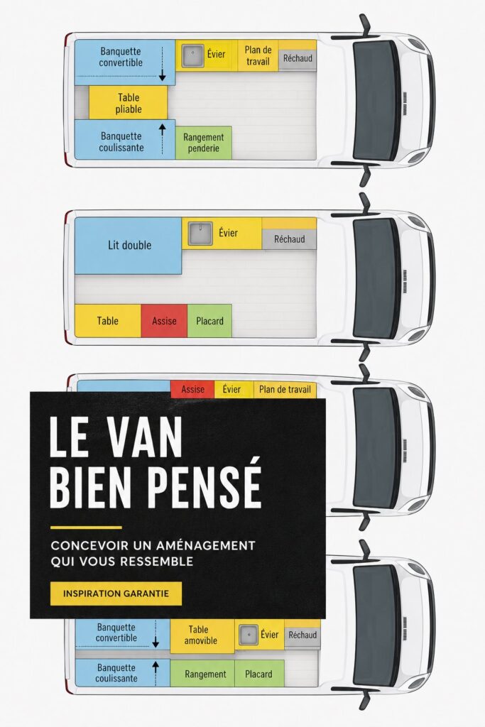 Van aménagé prêt pour une escapade estivale