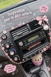 Une voiture customisée avec des accessoires modernes, illustrant des tendances de design automobile.