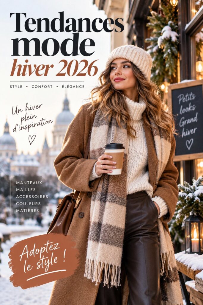 Accessoires tendance pour personnaliser une voiture cet hiver, avec des couleurs chaudes et modernes.
