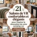 Salon cozy et chic dans un camping-car aménagé