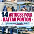 Bateau ponton bien aménagé avec accessoires pour la navigation