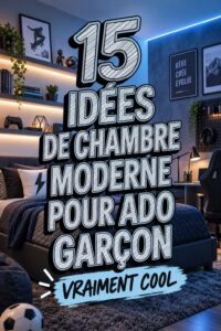 Décoration moderne d'une chambre de garçon avec des touches de style