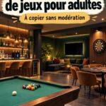 Un coin de jeu pour adultes avec des accessoires colorés et une ambiance chaleureuse.