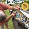Femme peignant des accessoires de voiture pour une personnalisation unique.