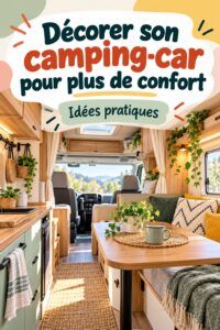 Un camping-car décoré avec des éléments chaleureux et accueillants