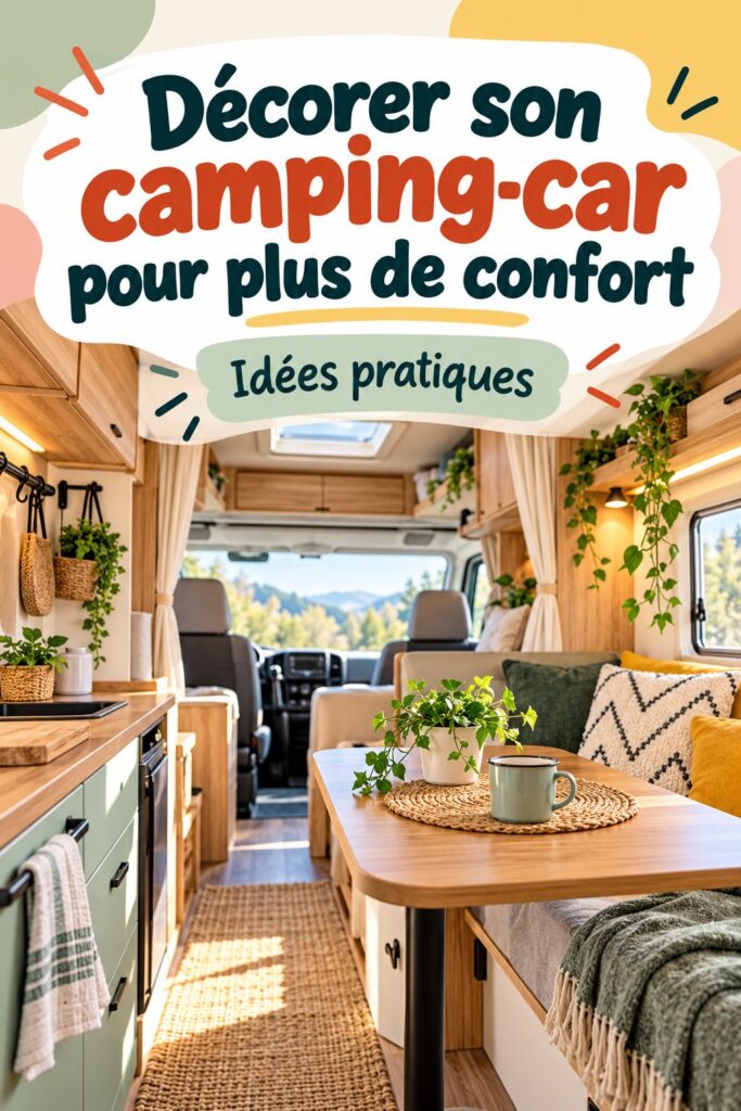 Un camping-car décoré avec des éléments chaleureux et accueillants