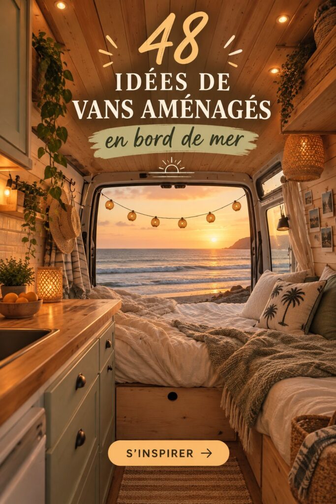 Design d'un van côtier avec une peinture inspirée de la mer