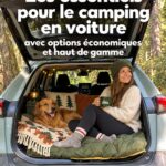 Accessoires de camping pour voiture bien organisés dans un véhicule
