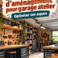 Garage bien agencé pour le bricolage avec séparation claire des espaces.