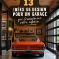 Un garage moderne et bien agencé avec des accessoires automobiles stylés.