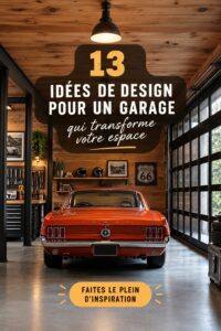 Un garage moderne et bien agencé avec des accessoires automobiles stylés.
