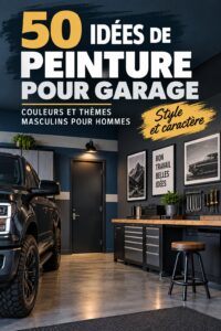 Garage avec une peinture inspirante aux couleurs vives, représentant la customisation automobile