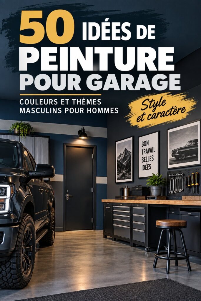 Garage avec une peinture inspirante aux couleurs vives, représentant la customisation automobile
