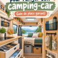 Organisateur de rangement pratique pour voiture avec bouteilles et sacs à l'intérieur.