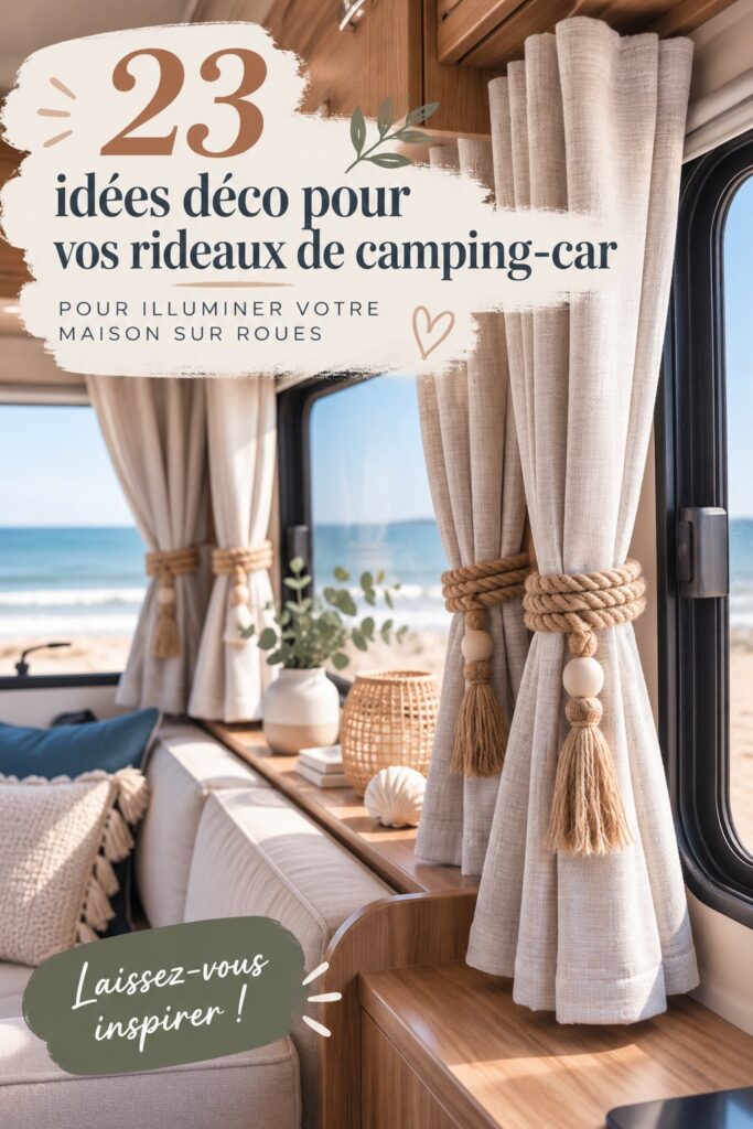 Rideaux colorés et stylés d'un véhicule avec des motifs modernes.