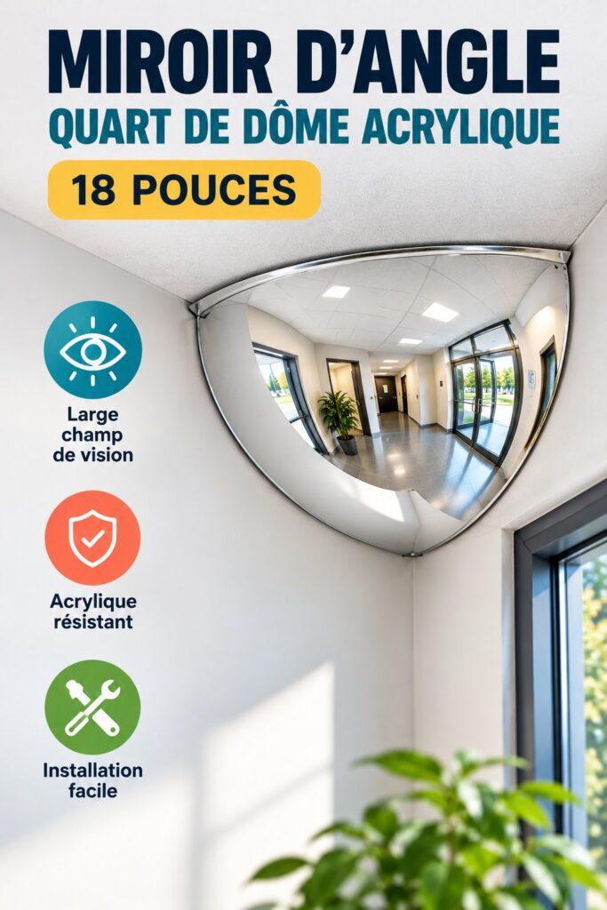 Miroir acrylique de 18 pouces sur une voiture stylée, ajoutant une touche moderne