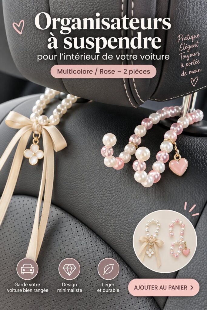 Organisateurs de voiture minimalistes en plusieurs couleurs pour un intérieur soigné.