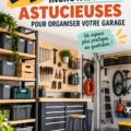 Garage bien organisé avec des étagères et des outils rangés.