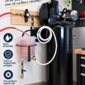 Illustration d'un compresseur d'air avec un système de séchage intégré pour une meilleure performance.