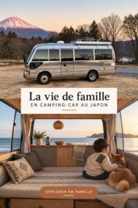 Camping-car aménagé pour une famille au Japon