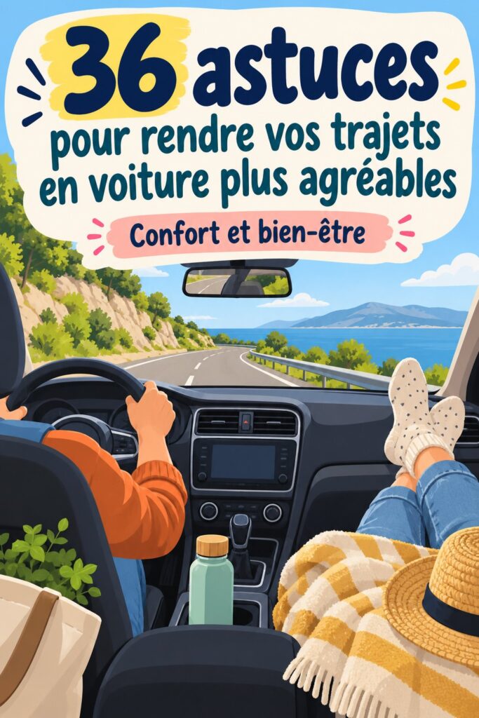 Accessoires de voiture confortables pour un trajet agréable.