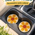Dessous de verre hibiscus colorés dans une voiture