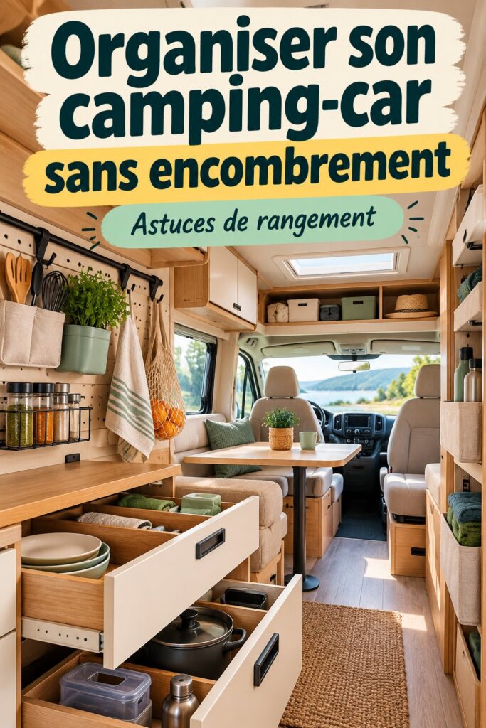 Rangement astucieux dans un camping-car bien organisé
