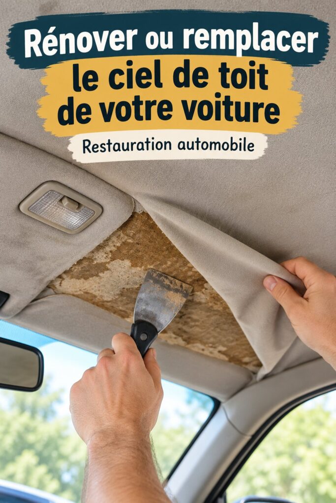 Photo d'un ciel de toit automobile rénové avec élégance