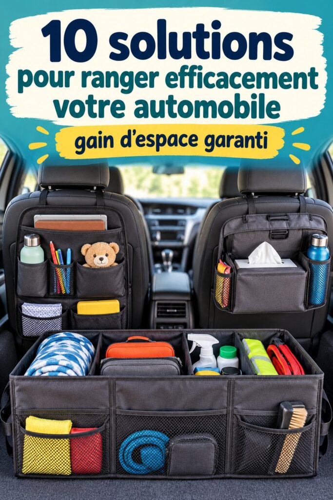 Une voiture avec un intérieur bien rangé et organisé