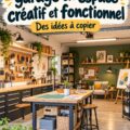 Une transformation moderne d'un garage avec des rangements stylés et fonctionnels.
